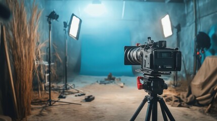 Professional Camera Setup in Modern Studio Environment