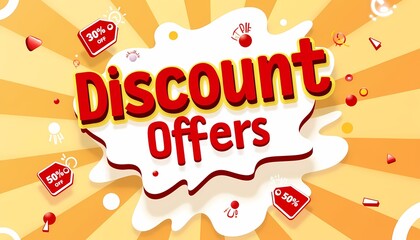 Discount offers with vibrant splash effect