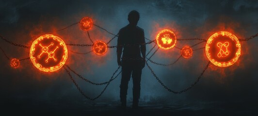Fototapeta premium The Invisible Chains, Somatic Symptom Disorder