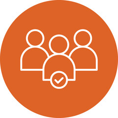 Student Clubs line circle icon