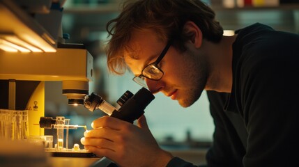 Naklejka premium Scientist Using Nanotechnology for Targeted Drug Delivery