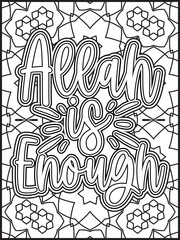 Happy Ramadan Quote Coloring Page for Adults. Ramadan Quote Coloring Sheet. Islamic Coloring Page.