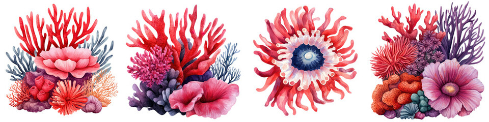 Vibrant Underwater Coral Reef Ecosystem with Diverse Marine Life