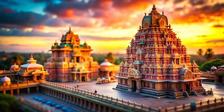 Miniature Jambukeswarar Temple, Tiruchirappalli, Tamil Nadu, India: Tilt-Shift Photography