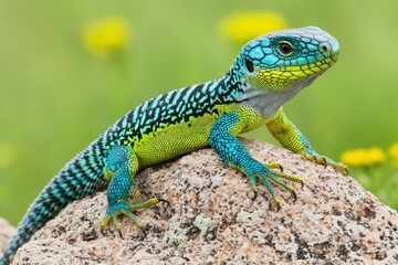 Fototapeta premium Lava Lizard on Rock