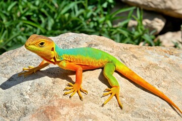 Fototapeta premium Lava Lizard on Rock