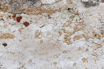 Wall Old Textured Close-Up Brown Beige Natural Background Detail