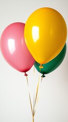 A bunch of colorful balloons floating in the air