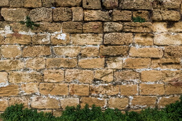 Wall Textured Close-Up Brown Beige Weathered Old Rustic Design Background