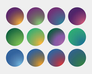 set of colored circles