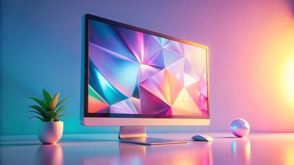 Minimalist Abstract Screensaver: Geometric Shapes & Soft Hues