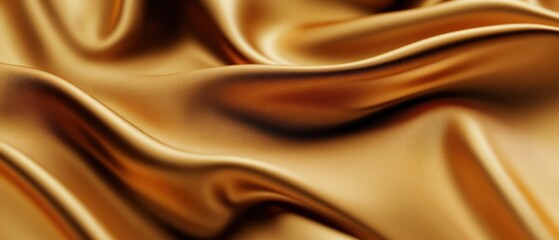 Obraz premium Luxurious Golden Satin Fabric Texture.