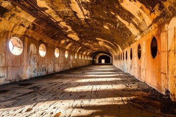 Obraz premium Lava Tunnel Exploration