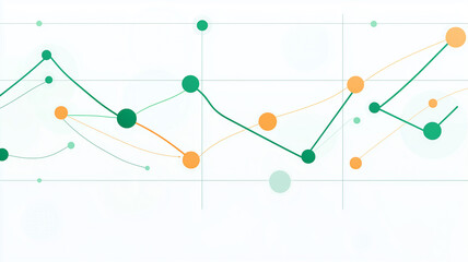 ラインチャートとグリッド背景のスタイリッシュデザイン