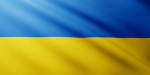 Waving flag of Ukraine. National flag of Ukraine background
