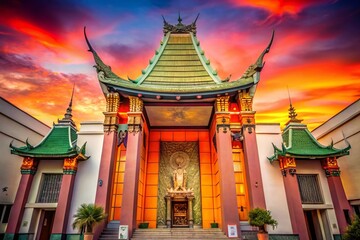 Fototapeta premium Minimalist Chinese Theatre, Los Angeles: Architectural Detail