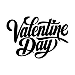 Obraz premium Sweet Silhouettes A Valentine Typography Tale