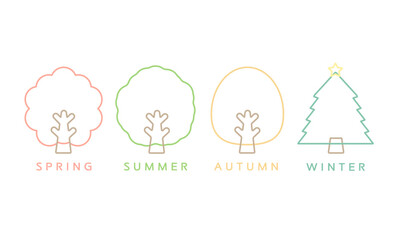 四季　イラスト