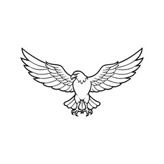 Naklejka premium Bold and Fierce Eagle Artwork for Illustrations and Branding