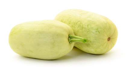 Zucchini  isolated on white.