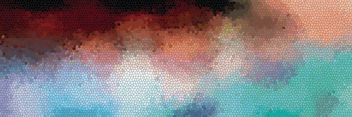 vector mosaic effect with a blended contour maroon, brown to  beige, and white overlapping polygonal colors that create a textured appearance and form an indistinct abstract form. © zdesignworks