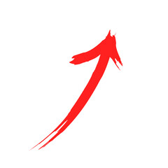 red hand drawn arrow