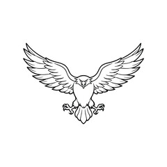 Fototapeta premium Bold and Fierce Eagle Artwork for Illustrations and Branding
