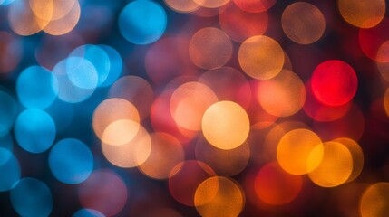 Vivid Bokeh Lights Background Representing Innovative Promotional, Advertising Design, Template