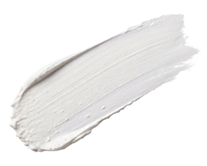 White Paint stroke isolated on white