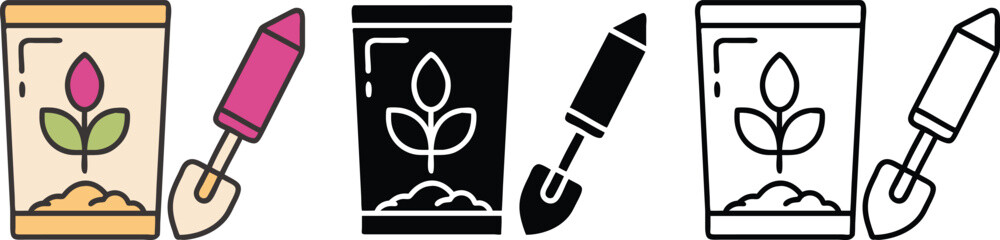 Gardening Seed Packets, Trowels, Planting, Growth, Spring