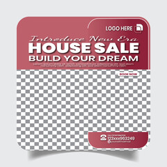 Trendy House Sale Social Media Post Design Banner