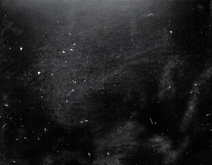 Fototapeta premium Dust and scratches on black surface. Abstract background. Texture layer for photo editor. Old grunge filter effect.