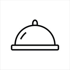 Obraz premium food tray vector icon line template