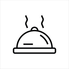 food tray vector icon line template