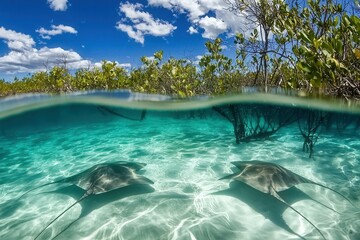 Mangrove Lagoon with Rays
