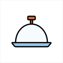food tray vector icon line template