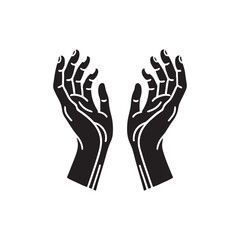  hand silhouette vector
