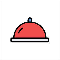 food tray vector icon line template