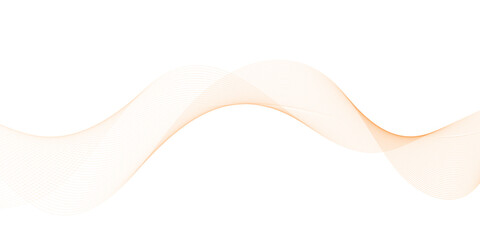 abstract vector orange wave lines on white background.