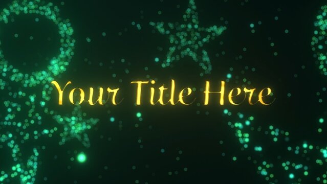 Elegant Golden Text & Particles Title Intro
