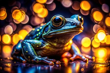 Fototapeta premium Night Photography: Four Inches of Illuminated Beauty
