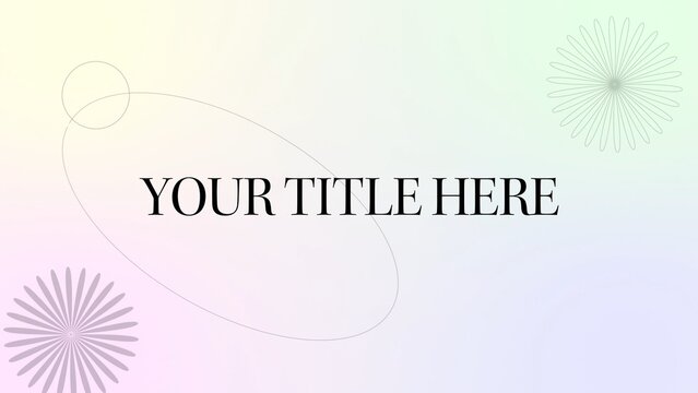 Elegant Gradient with Flowers Title Intro