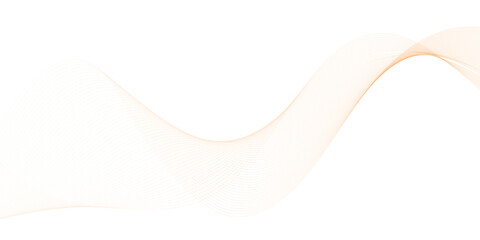 abstract vector orange wave lines on white background.