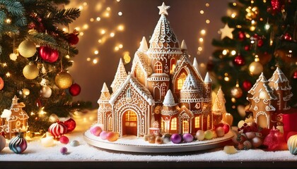 Fototapeta premium Generated Twinkling fairy lights for a warm and festive atmosphere