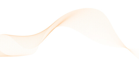 abstract vector orange wave lines on white background.