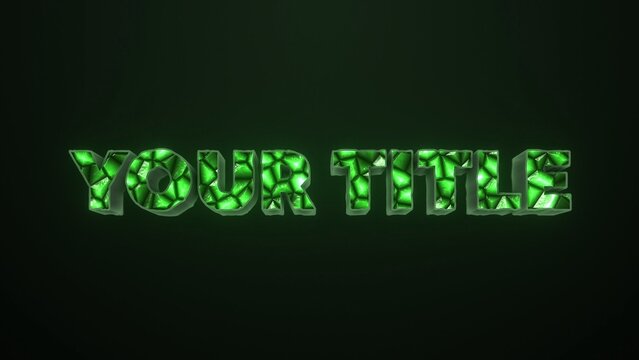 Emerald Gemstone Shiny Text & Title Intro