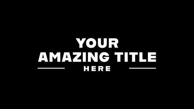 Clean Epic Cinematic Title Intro