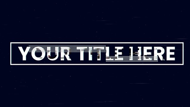 Epic Digital Glitch Distortion Text & Title Intro