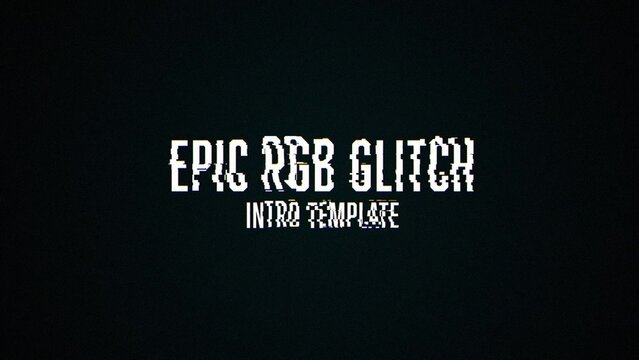 Epic RGB Glitch Distorted Video Opener