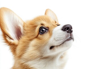 Obraz premium Adorable Welsh Corgi Puppy Looking Up